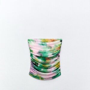 Zara tulle Strapless Top